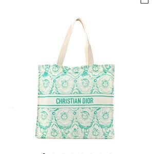 CHRISTIAN DIOR 
Canvas Dioriviera Toile de Jouy Soleil Tote Aquamarina